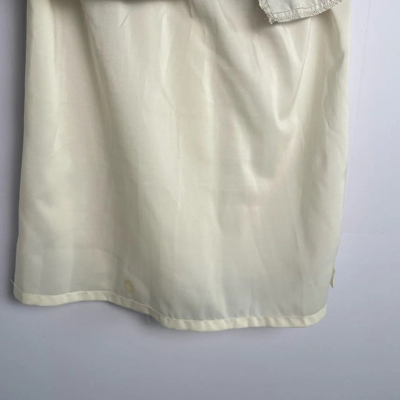 Chicos Midi Skirt Purple Green Cream Watercolor Abstract Design Size 1 (sz 8) - Picture 10 of 12